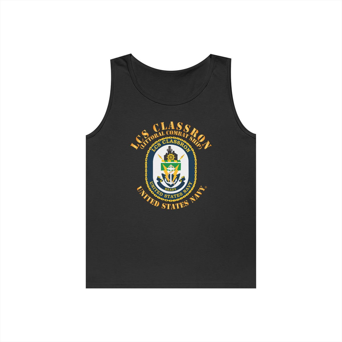 Unisex Heavy Cotton Tank Top - Navy - LCS Classron (Littoral Combat Ship)