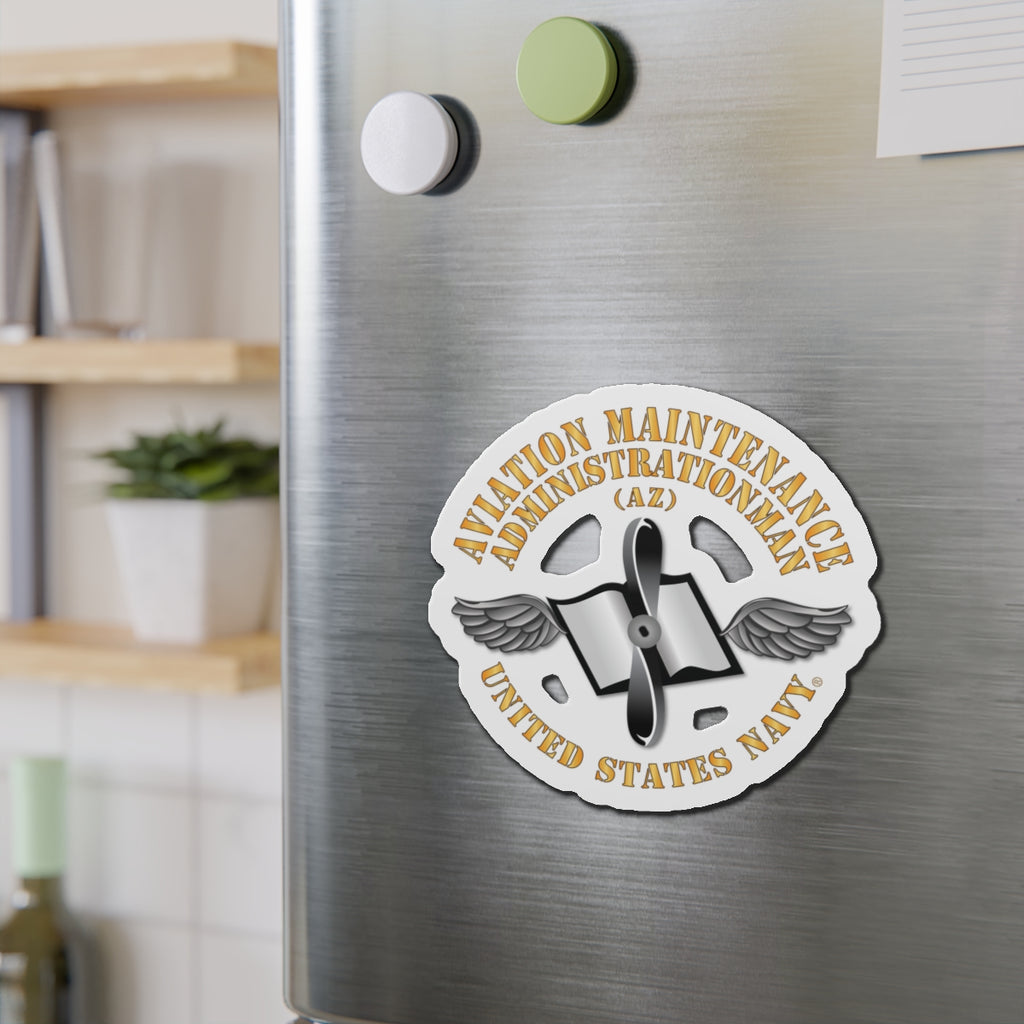 Die-Cut Magnet - Navy - Rate - Aviation Maintenance Administrationman (AZ)