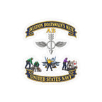 Kiss-Cut Vinyl Decal - Navy - Aviation Boatswains Mate Br with 3 Scene - 3D - Enhanced