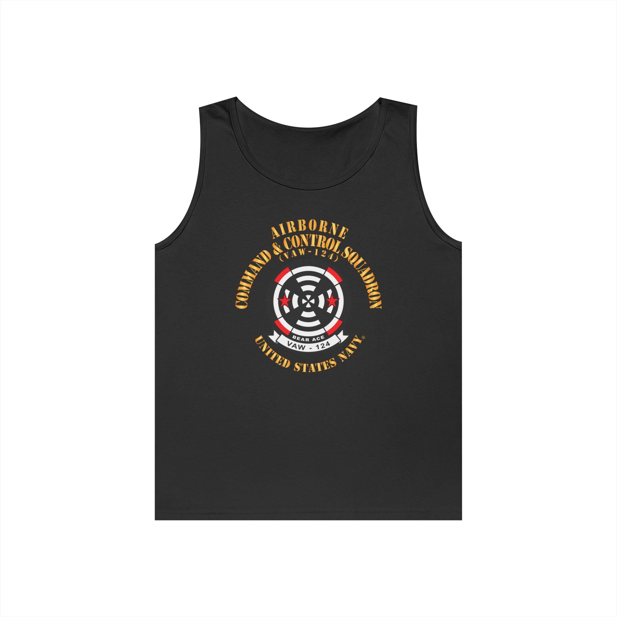 Unisex Heavy Cotton Tank Top - Navy - Airborne Command & Control Squadron 124 (VAW-124)