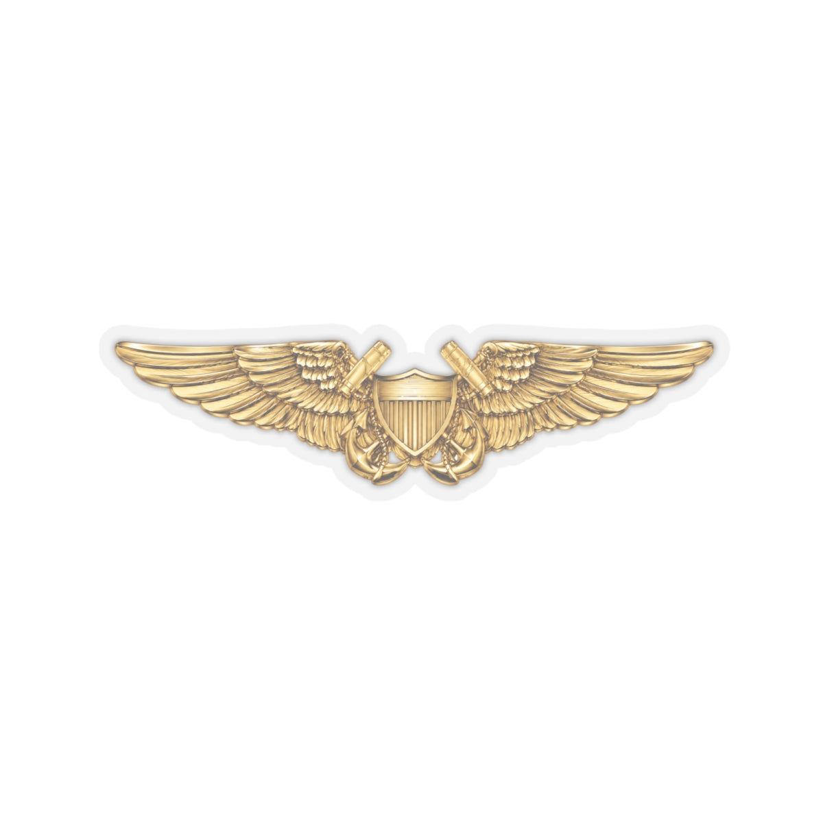 Kiss-Cut Stickers - Navy - Badge - Naval Flight Officer Wings wo txt - 3D - Enhanced