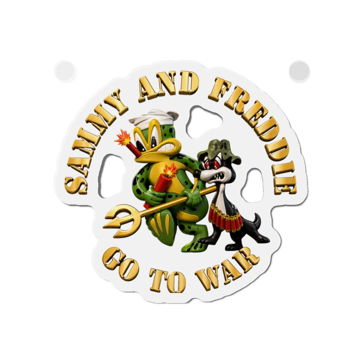 Die-Cut Magnet - Navy - SOF - Sammy - Freddie - Go to War - 3D - Enhanced