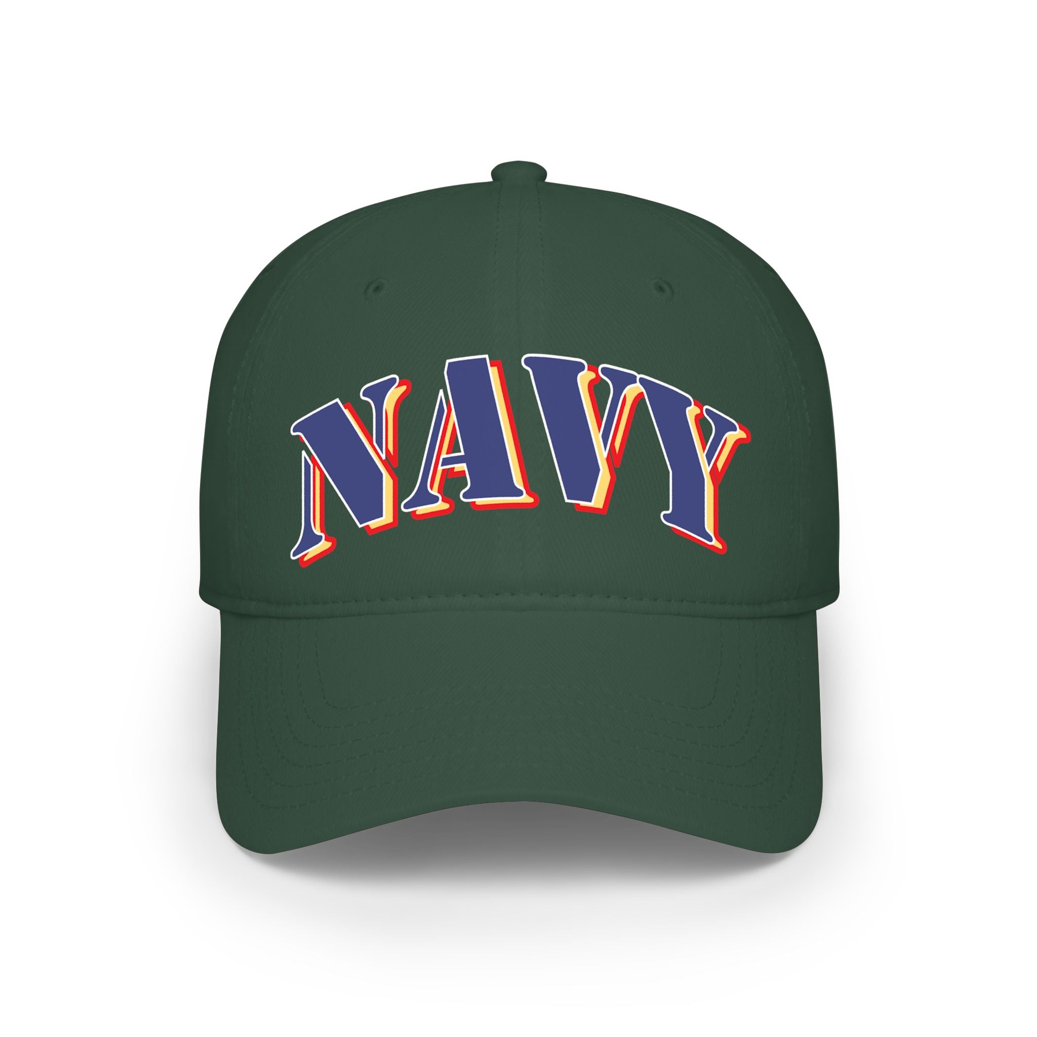 NAVY DTF Baseball Cap — Red Low Profile Hat for Military & Patriotic Fans