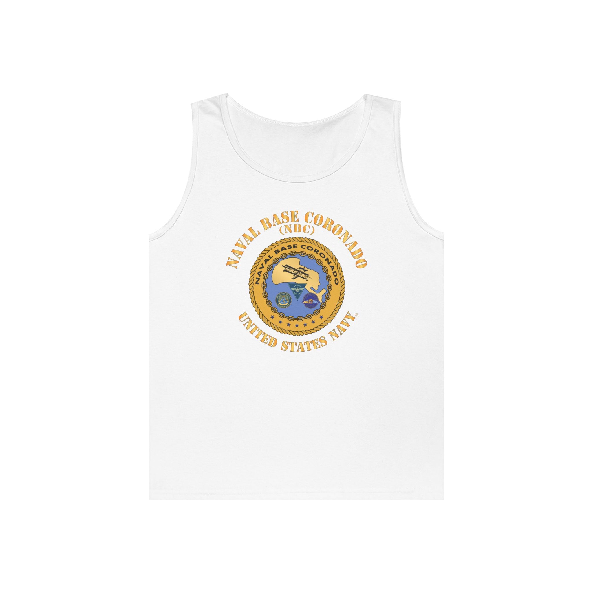 Unisex Heavy Cotton Tank Top - Navy - Naval Base Coronado(NBC)