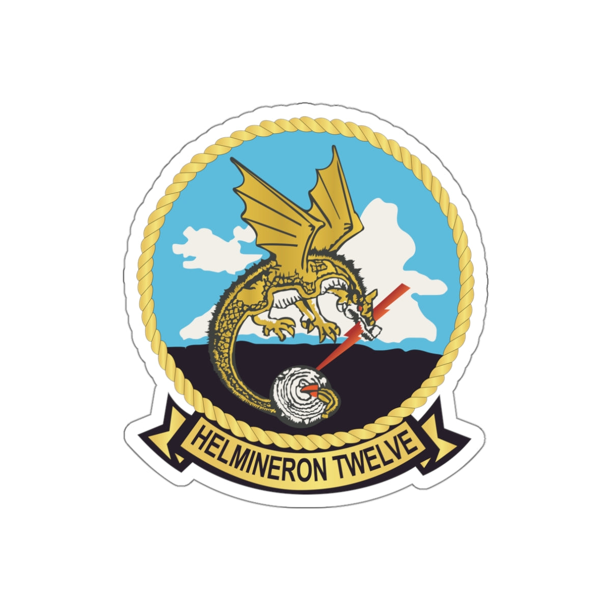 Die-Cut Vinyl Sticker - Navy - Helmineron Twelve (HM-12) wo Txt