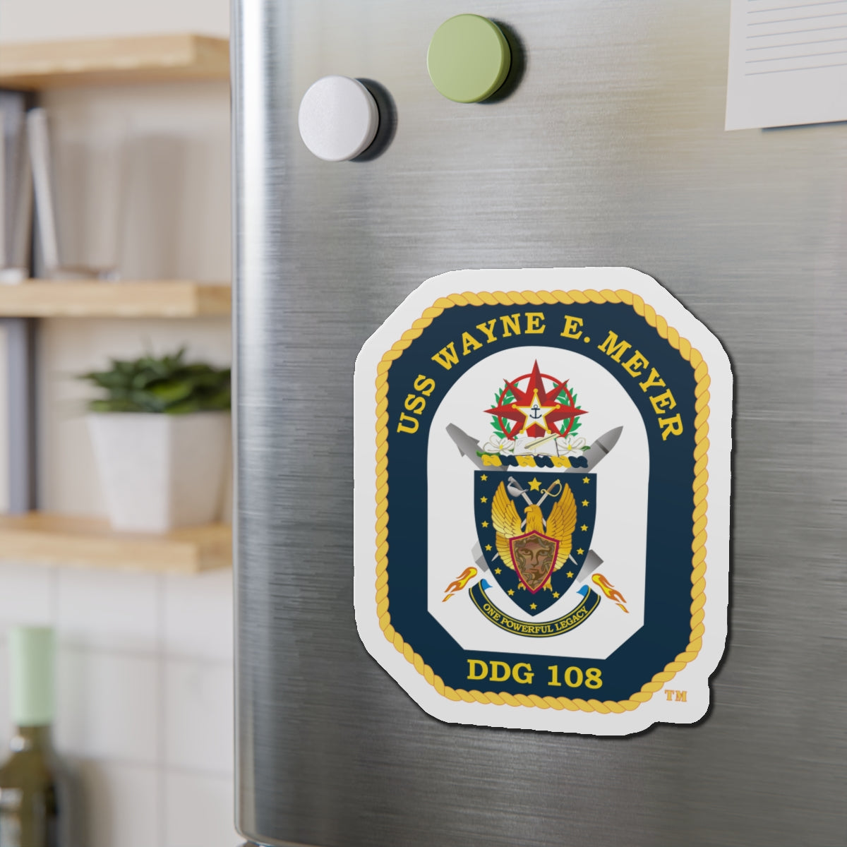 Die-Cut Magnet - Navy - USS Wayne E. Meyer (DDG-108) wo txt X 300