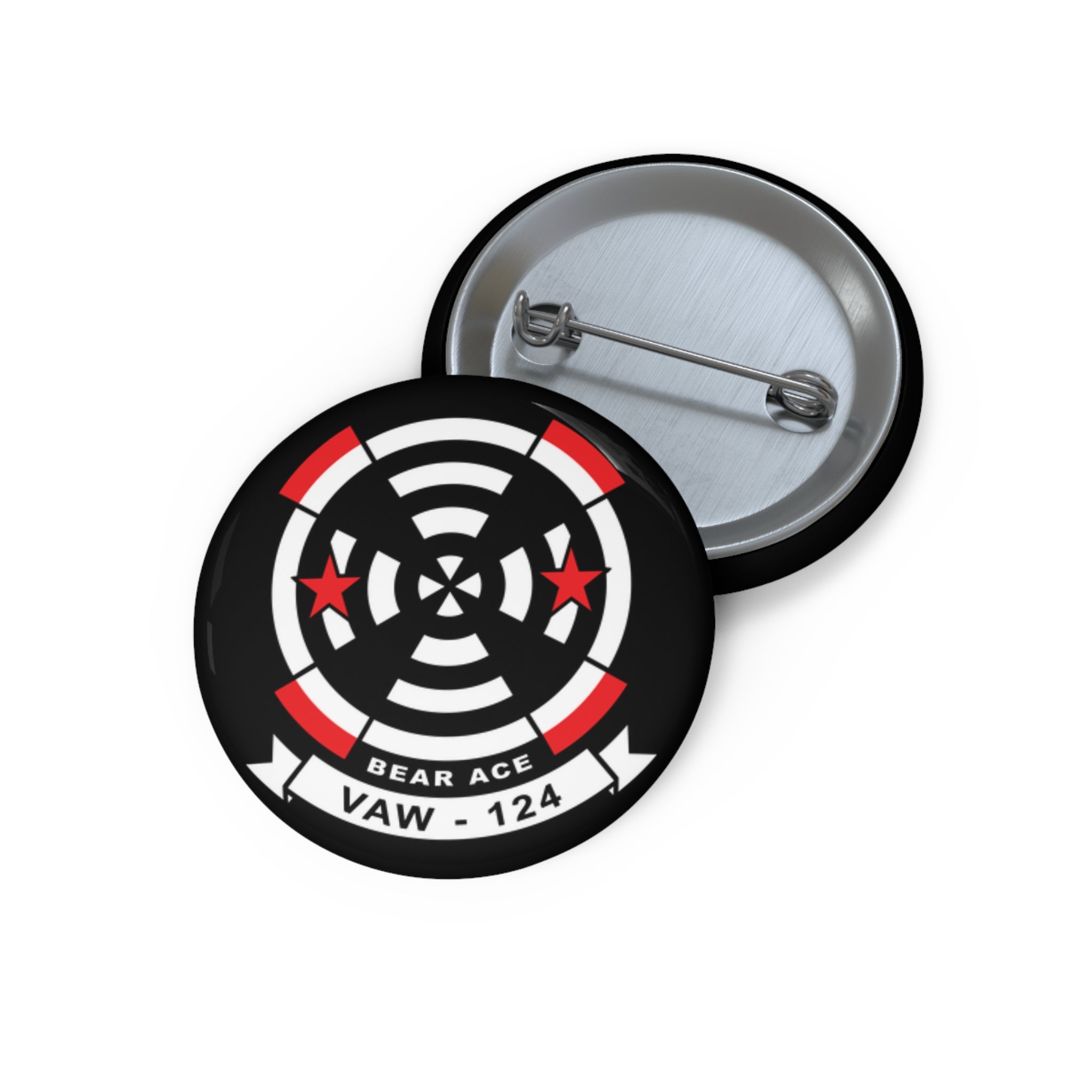 Custom Pin Button - Navy - Airborne Command & Control Squadron 124 (VAW-124) wo txt