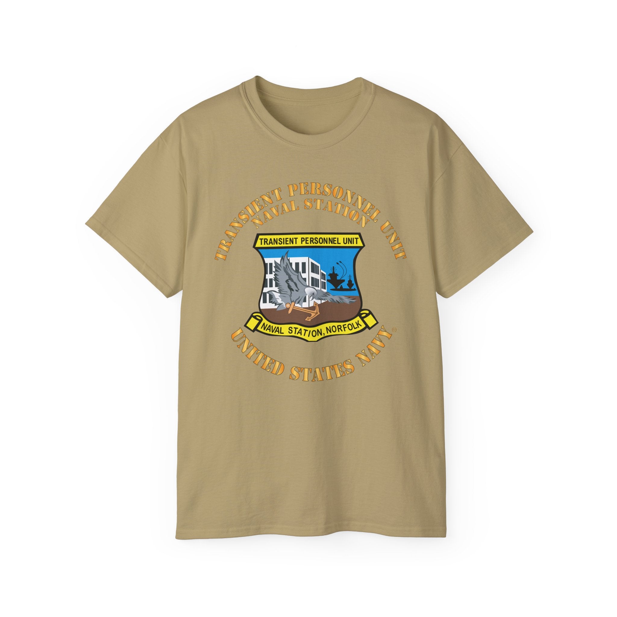 Unisex Ultra Cotton T-Shirt - Navy - Transient Personnel Unit - Naval Station Norfolk