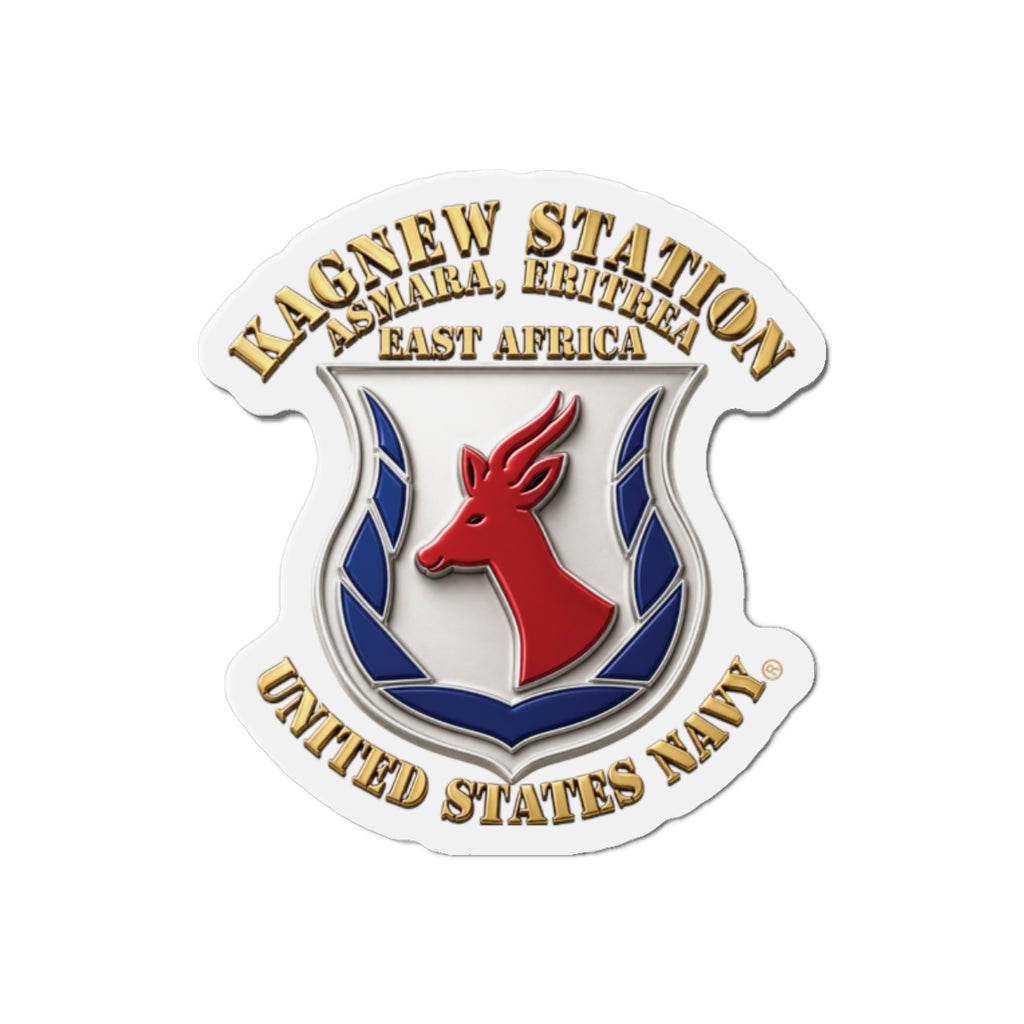 Die-Cut Magnet - Navy - Kagnew Station - Asmara, Eritrea - East Africa - 3D X 300