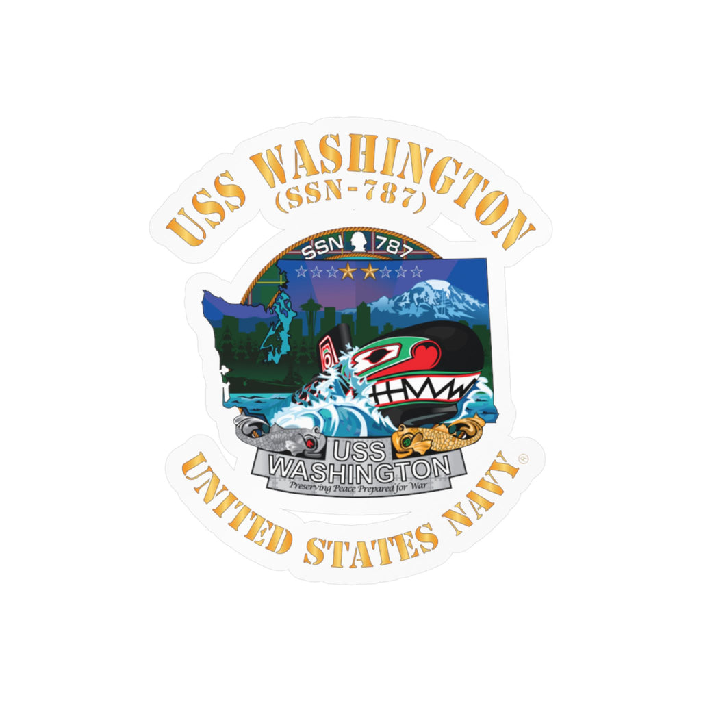 Kiss-Cut Vinyl Decal - Navy - USS Washington (SSN-787) X 300