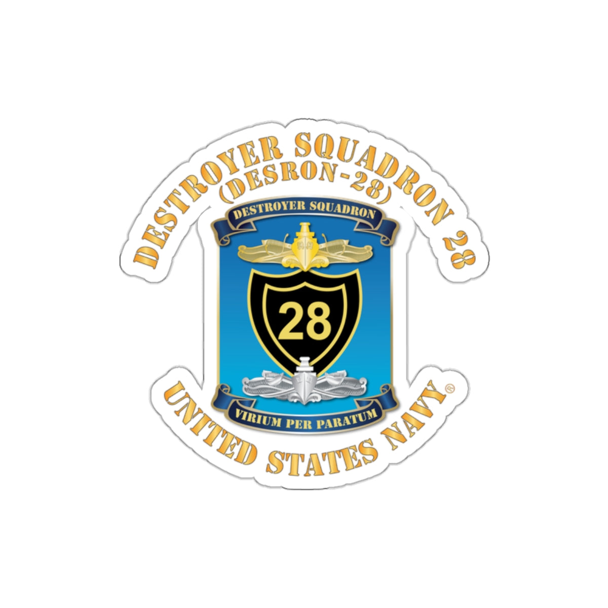 Die-Cut Vinyl Sticker - Navy - Destroyer Squadron 23 (DESRON-23)