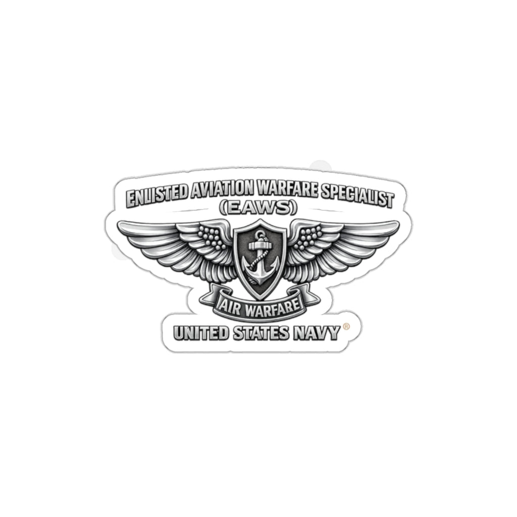 Die-Cut Vinyl Sticker - Navy - Badge - Enlisted Aviation Warfare Specialist