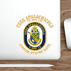 Die-Cut Vinyl Sticker - Navy - USNS Apalachicola (T-EPF 13)