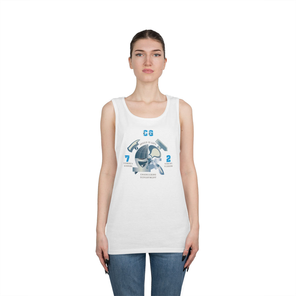 Unisex Heavy Cotton Tank Top - Navy - CG 72 - Engineering Department