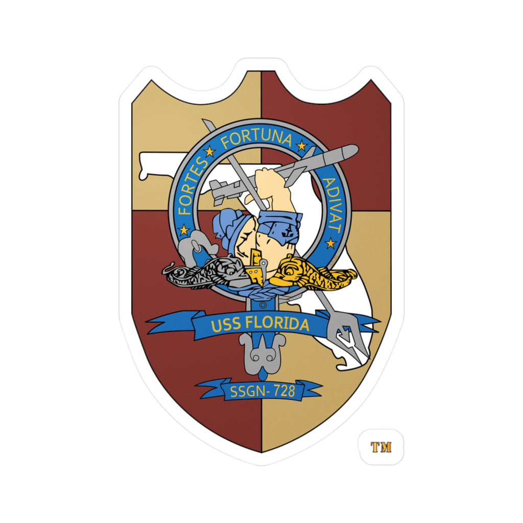 Kiss-Cut Vinyl Decal - Navy - USS Florida (SSGN-728) wo txt