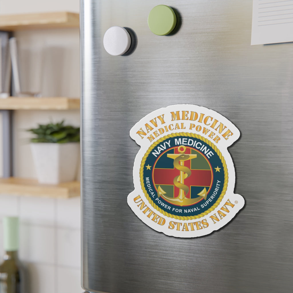Die-Cut Magnet - Navy Medicine - Medical Power for Naval Superiority X 300