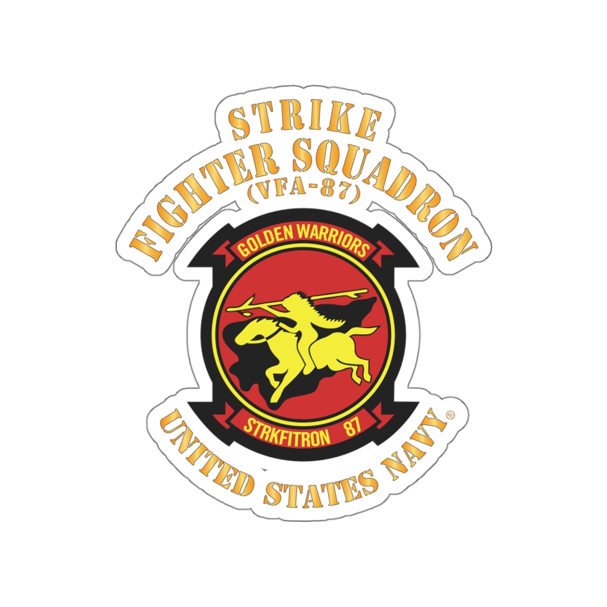 Die-Cut Vinyl Sticker - Navy - Strike Fighter Squadron 87 (VFA-87)