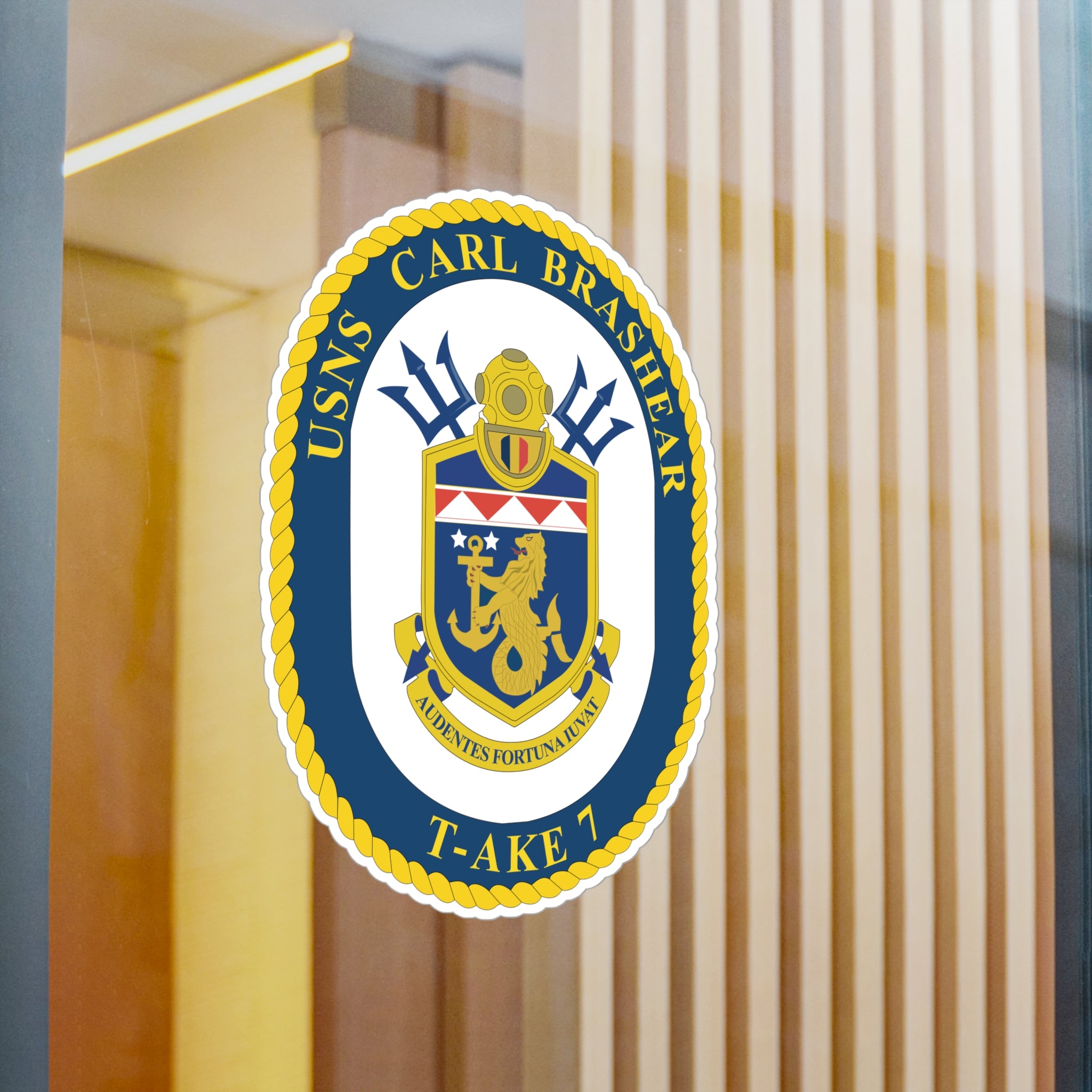 Kiss-Cut Vinyl Decal - Navy - USNS Carl Brashear (T-AKE 7) wo txt