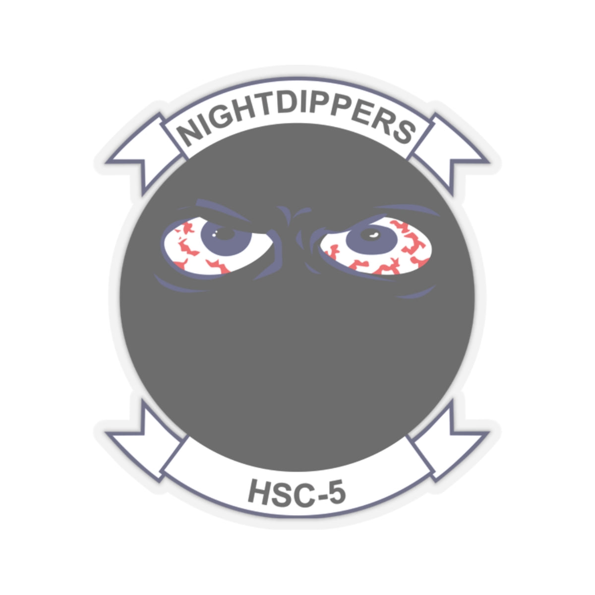 Kiss-Cut Stickers - Navy - Helicopter Sea Combat Squadron 5 (HSC-5) wo txt