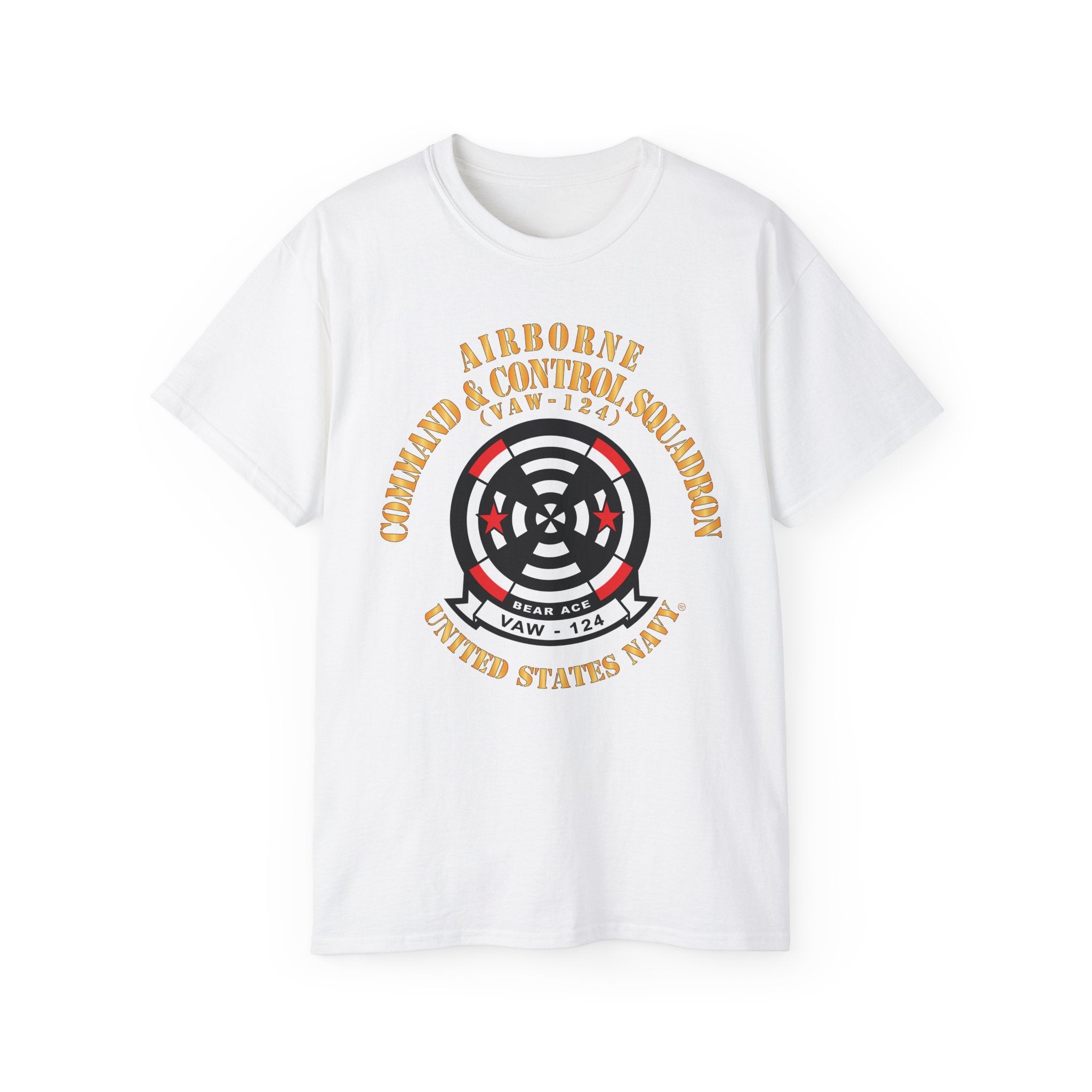 Unisex Ultra Cotton T-Shirt - Navy - Airborne Command & Control Squadron 124 (VAW-124) X 300