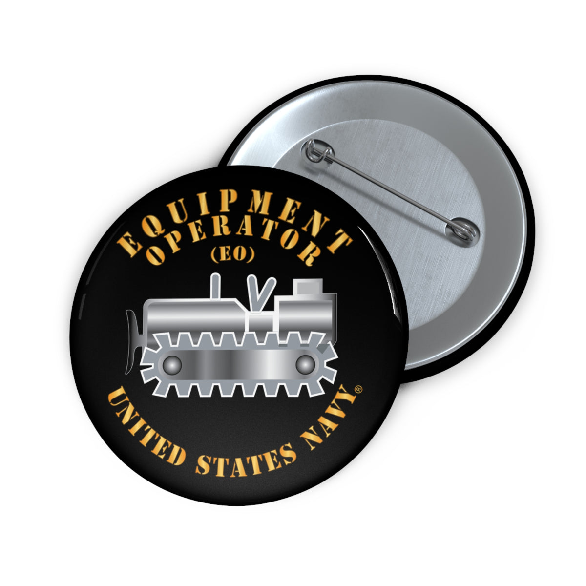 Pin Button - Navy - Rate - Equipment Operator (EO)