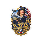 Kiss-Cut Vinyl Decal - WAVES - Women Accepted for Volunteer Emergency Service WWII - 3D - Enhanced