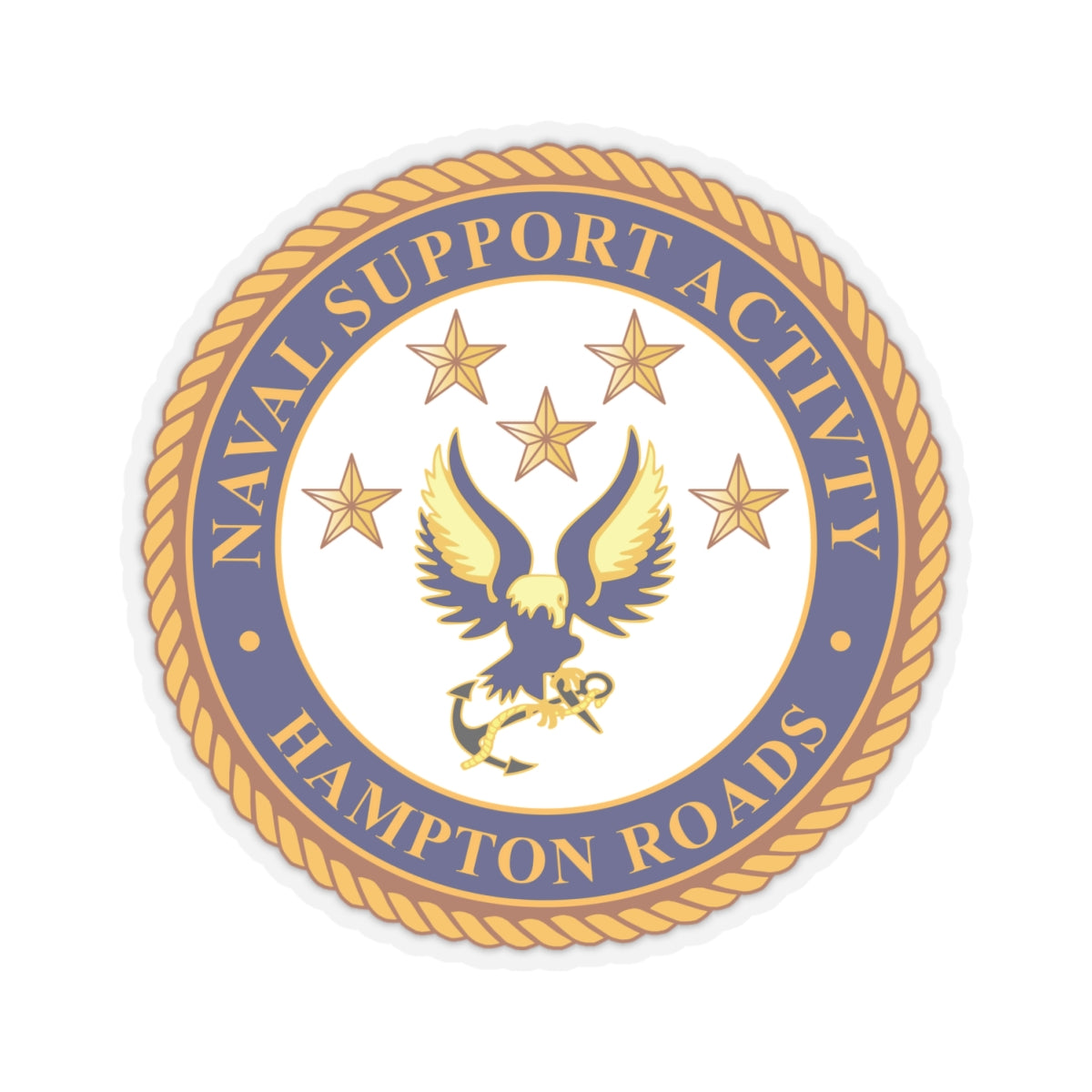 Kiss-Cut Stickers - Navy - Naval Support Activity - Hampton Roads
