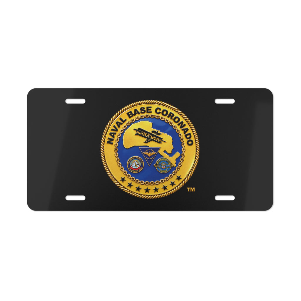 Vanity License Plate - Navy - Naval Base Coronado - Crest - 3D - Enhanced