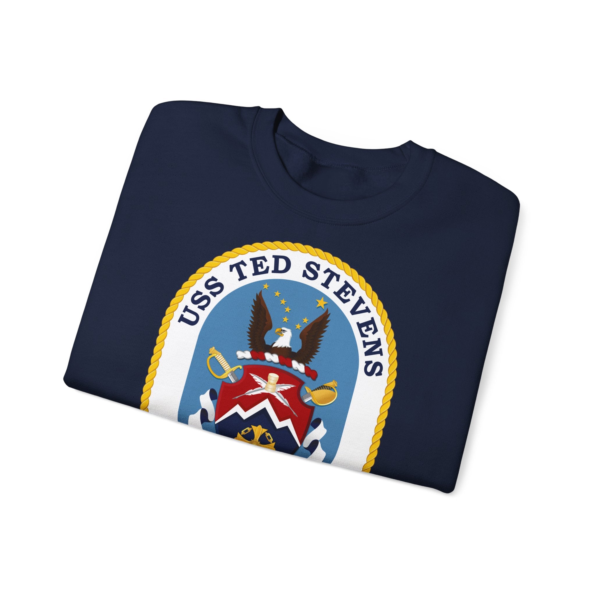 Unisex Heavy Blend™ Crewneck Sweatshirt - Navy - USS Ted Stevens (DDG-128) wo txt