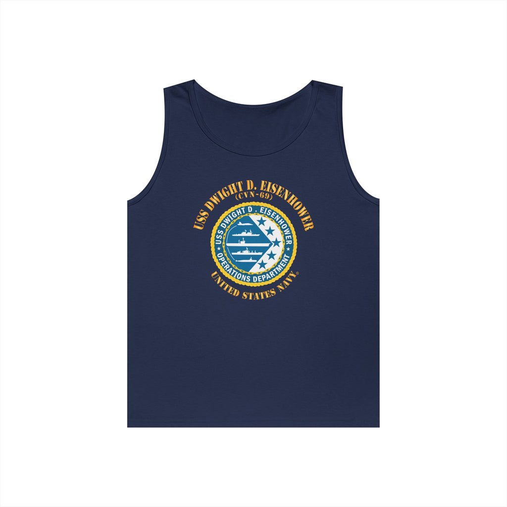 Unisex Heavy Cotton Tank Top - Navy - USS Dwight D. Eisenhower (CVN-69) - Operations Department