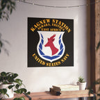 Kagnew Station Asmara Eritrea Navy Emblem Poster — Matte Vertical Wall Art