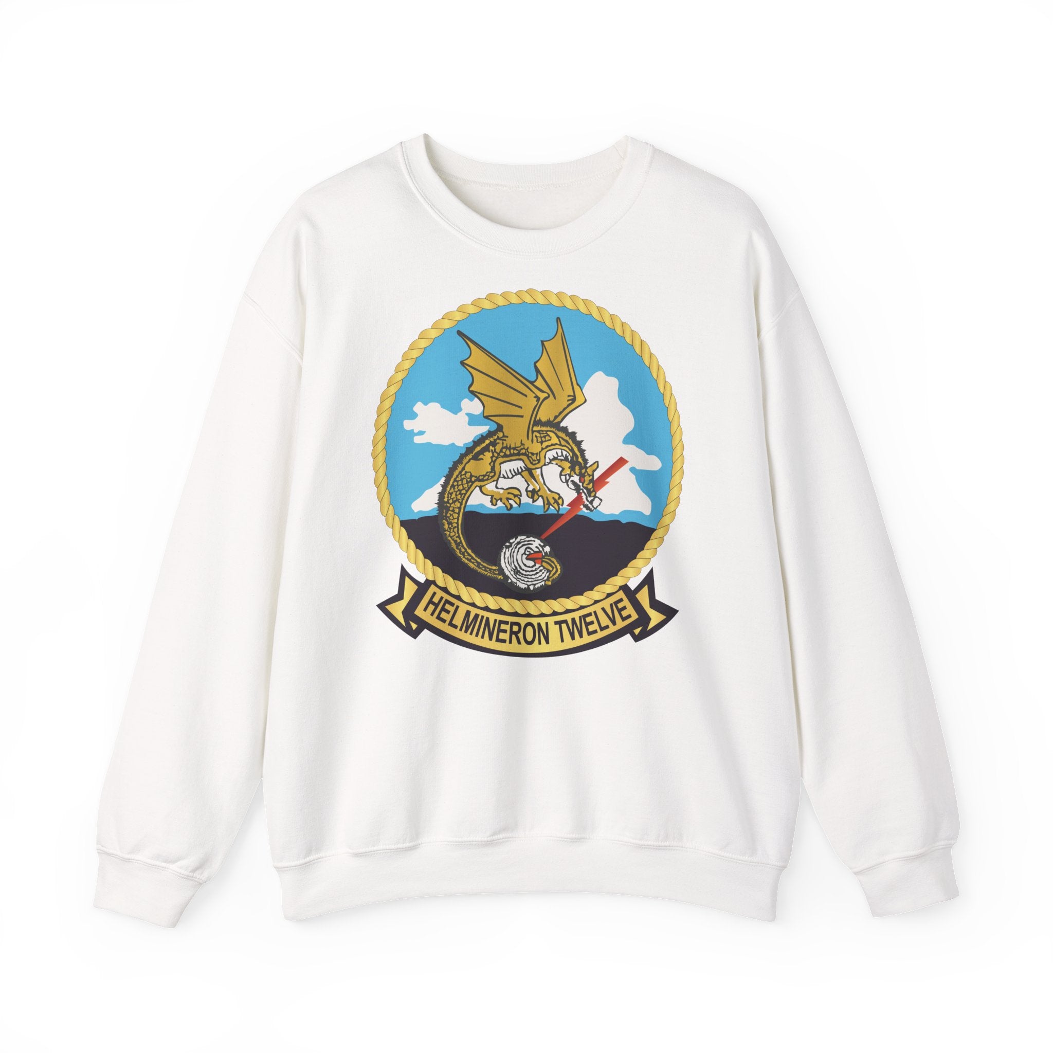 Unisex Heavy Blend™ Crewneck Sweatshirt - Navy - Helmineron Twelve (HM-12) wo Txt