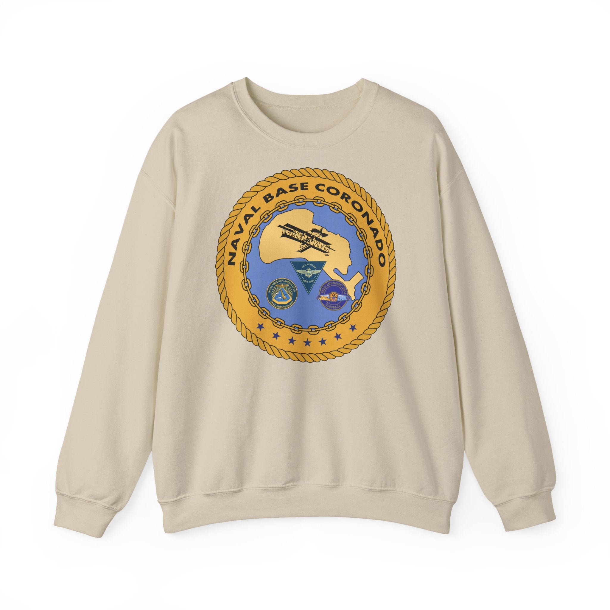Unisex Heavy Blend™ Crewneck Sweatshirt - Navy - Naval Base Coronado wo txt