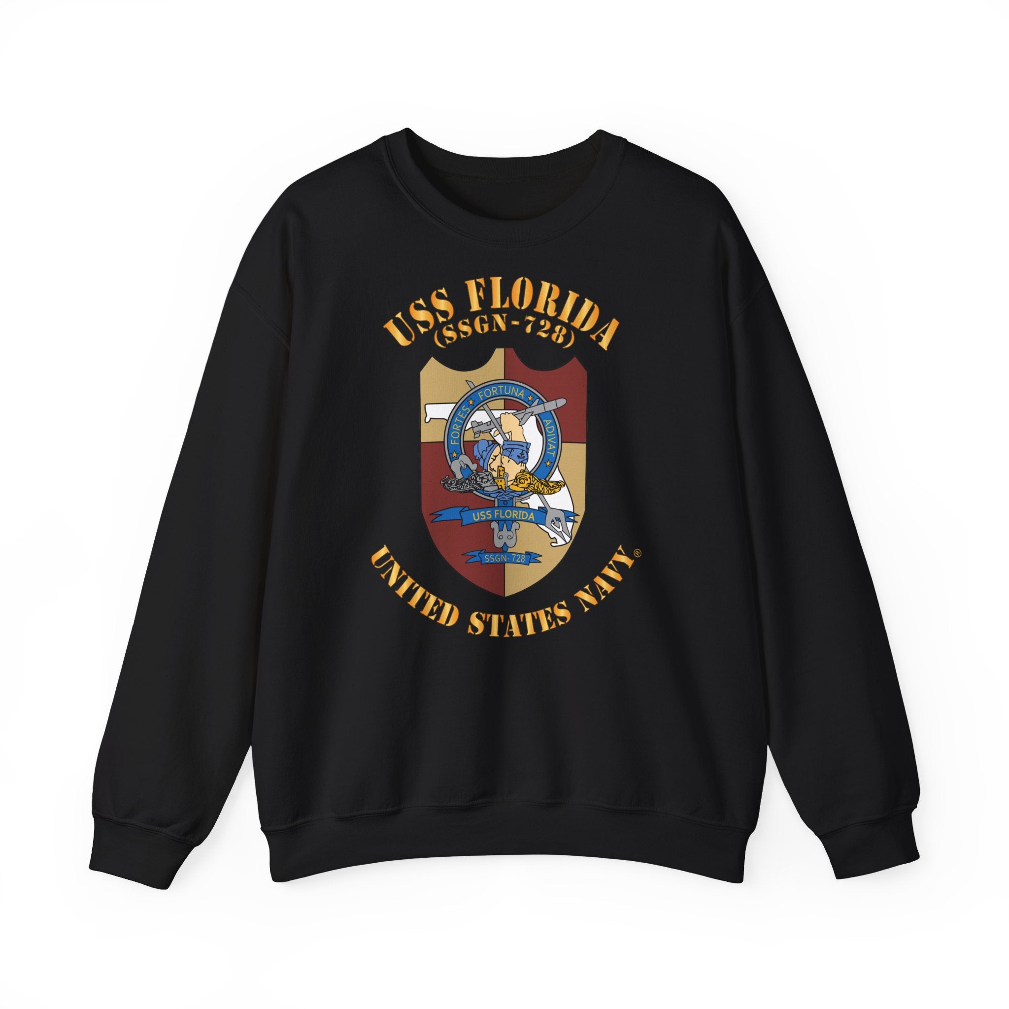 Unisex Heavy Blend™ Crewneck Sweatshirt - Navy - USS Florida (SSGN-728)
