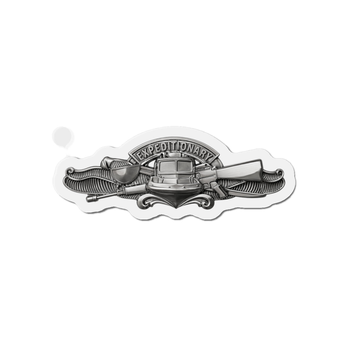 Die-Cut Magnet - Navy - Badge - Expeditionary Warfare (EXW) wo txt - Officer - 3D - Enhanced