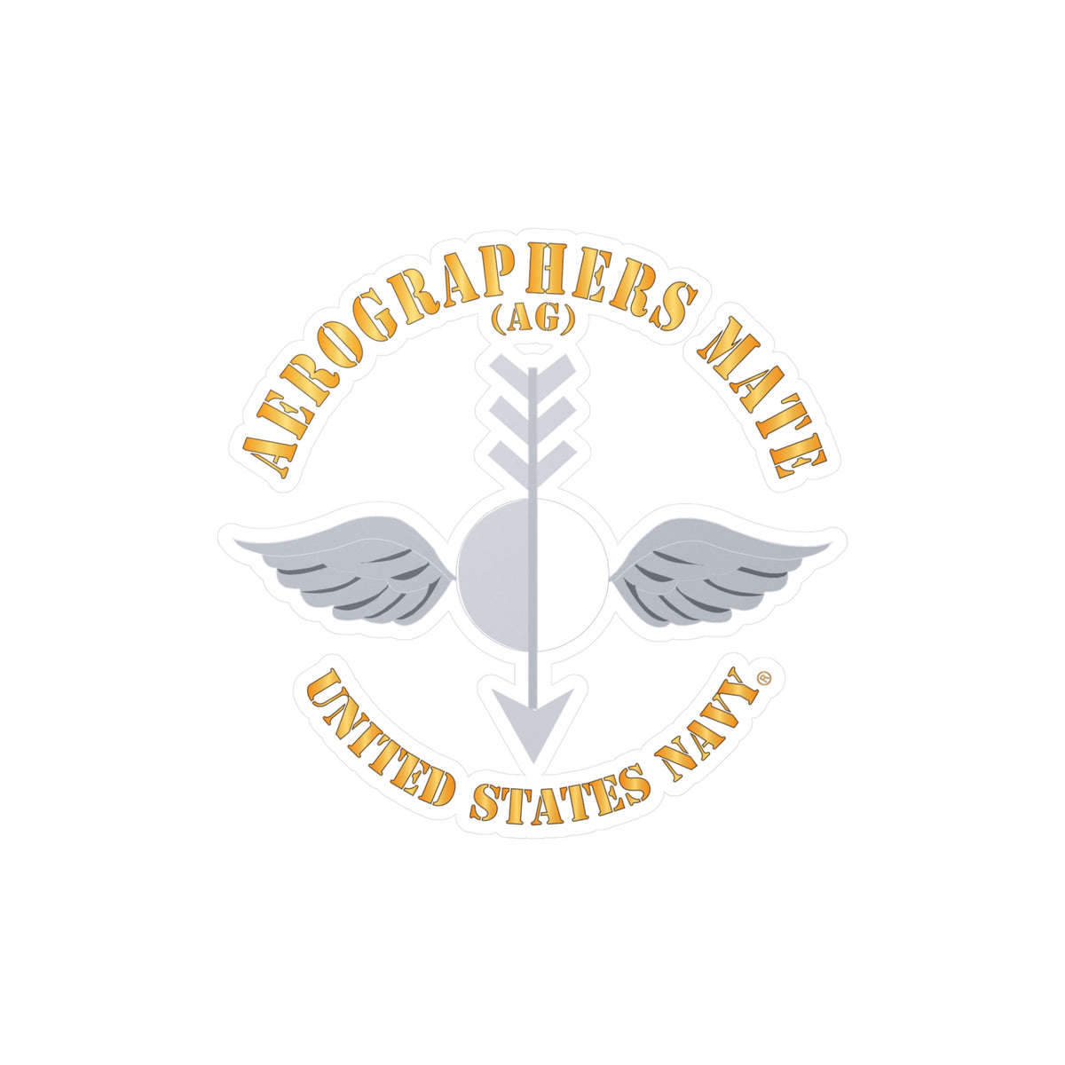 Kiss-Cut Vinyl Decal - Navy - Aerographers Mate (AG) X 300