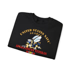 Unisex Heavy Blend™ Crewneck Sweatshirt - Navy - Seabee - Afghanistan Veteran