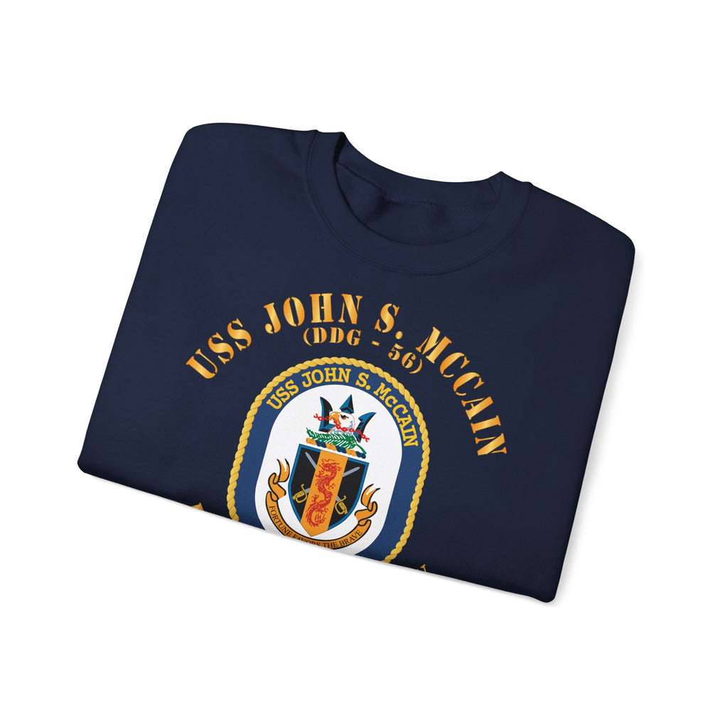 Unisex Heavy Blend™ Crewneck Sweatshirt - Navy - USS John S. McCain (DDG-56)