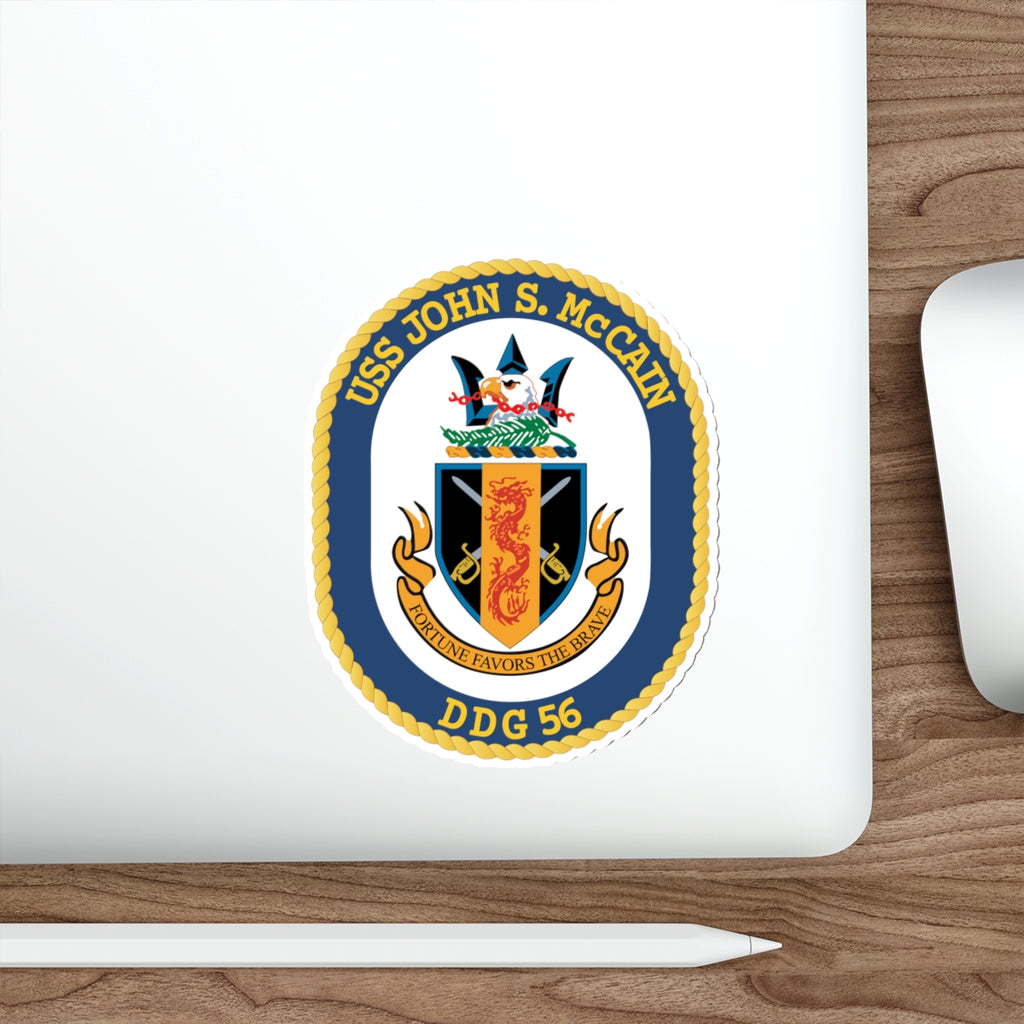 Die-Cut Vinyl Sticker - Navy - USS John S. McCain (DDG-56) wo txt