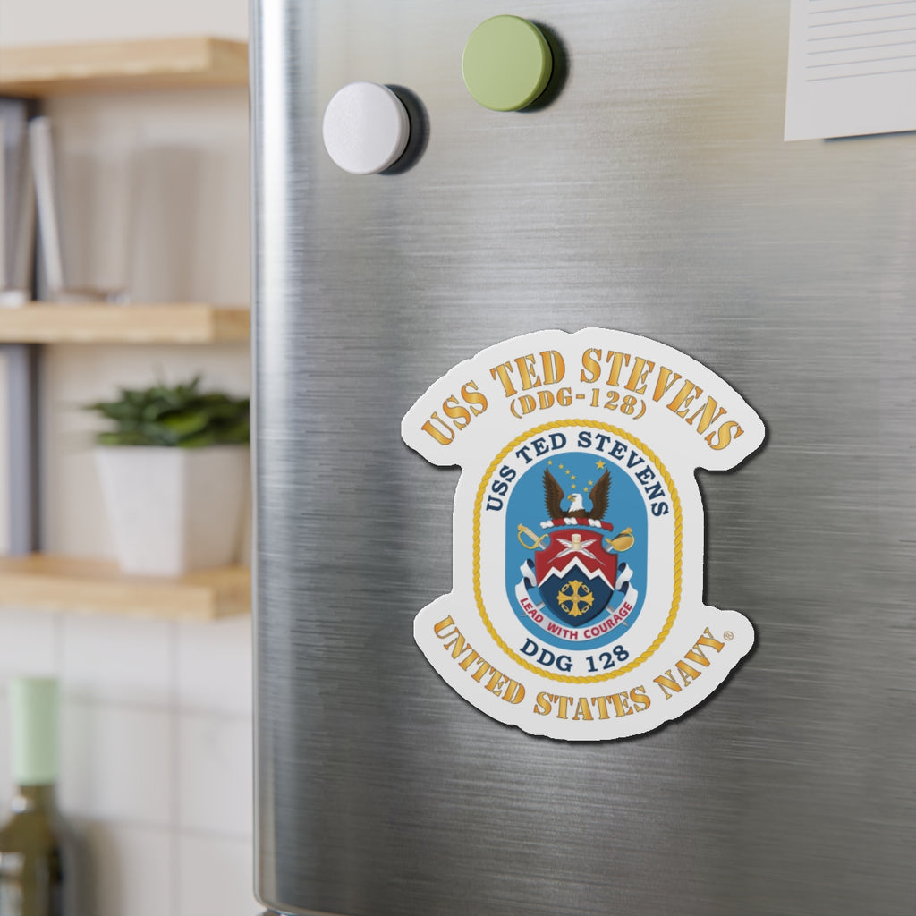 Die-Cut Magnet - Navy - USS Ted Stevens (DDG-128)