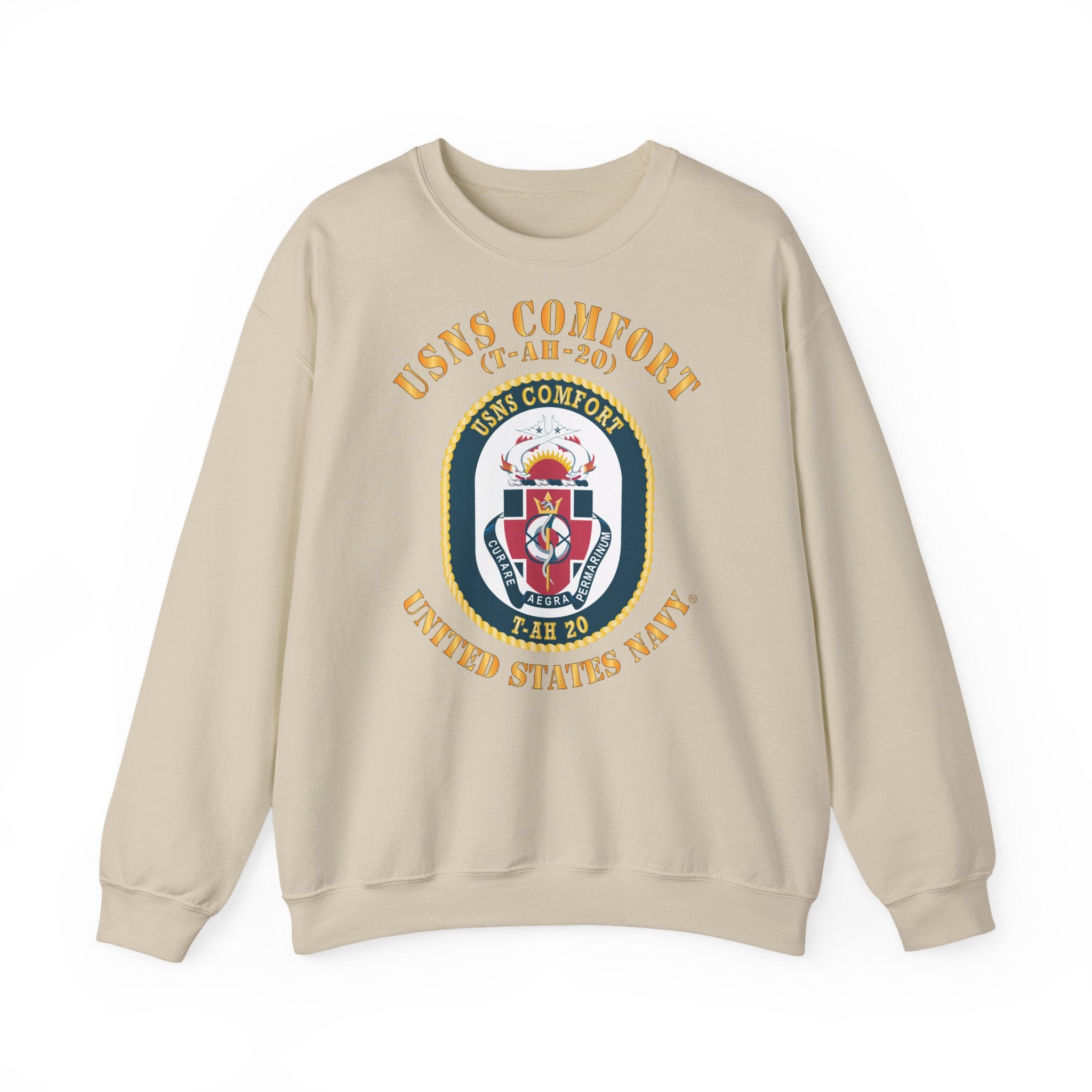 Unisex Heavy Blend™ Crewneck Sweatshirt - Navy - USNS Comfort (T-AH-20)