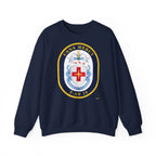 Unisex Heavy Blend™ Crewneck Sweatshirt - Navy - USNS Mercy (T-AH-19) - Crest wo Txt