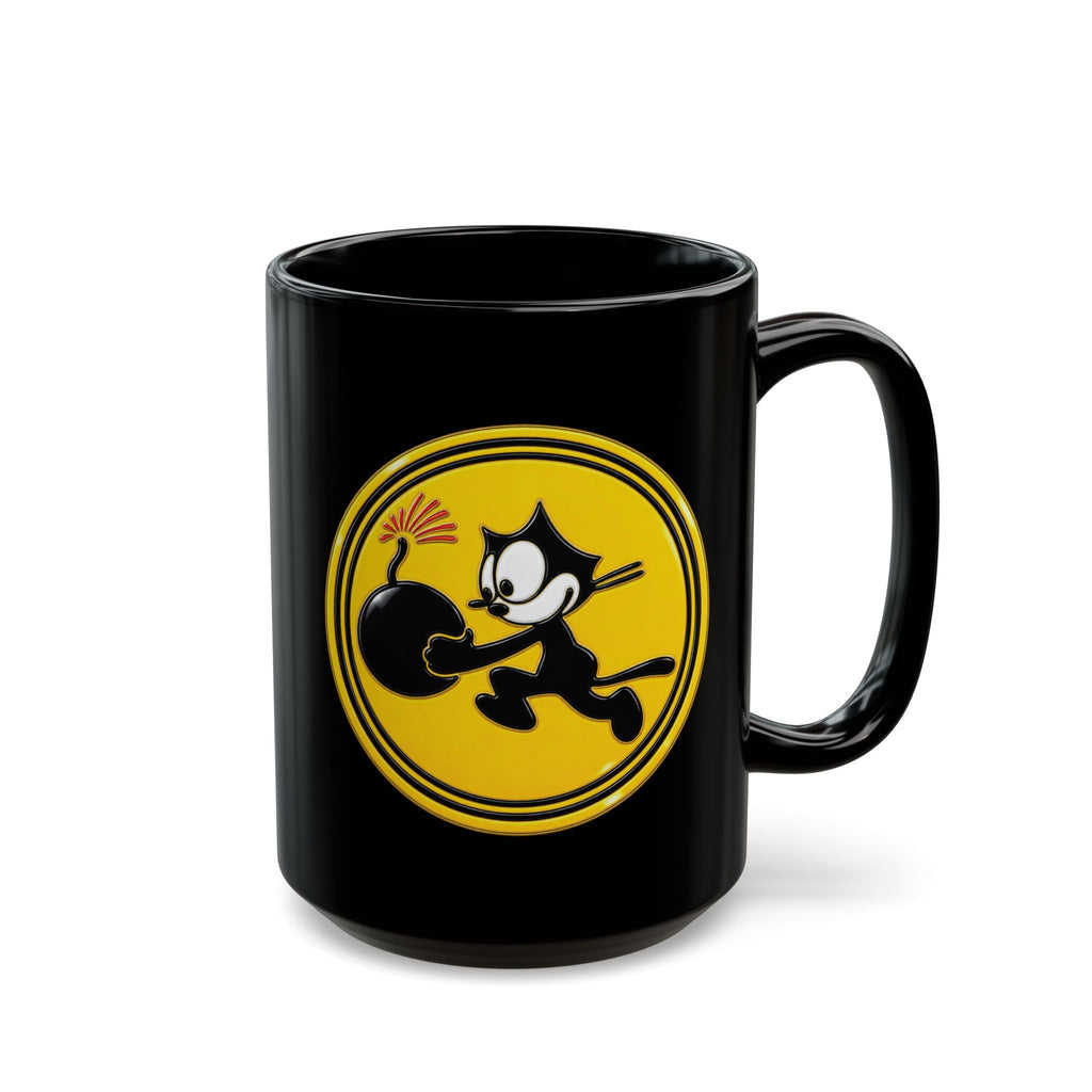 Black Mug (11oz, 15oz) - NAVY - VF - 3 - WWII Felix Insignia - 3D - Enhanced