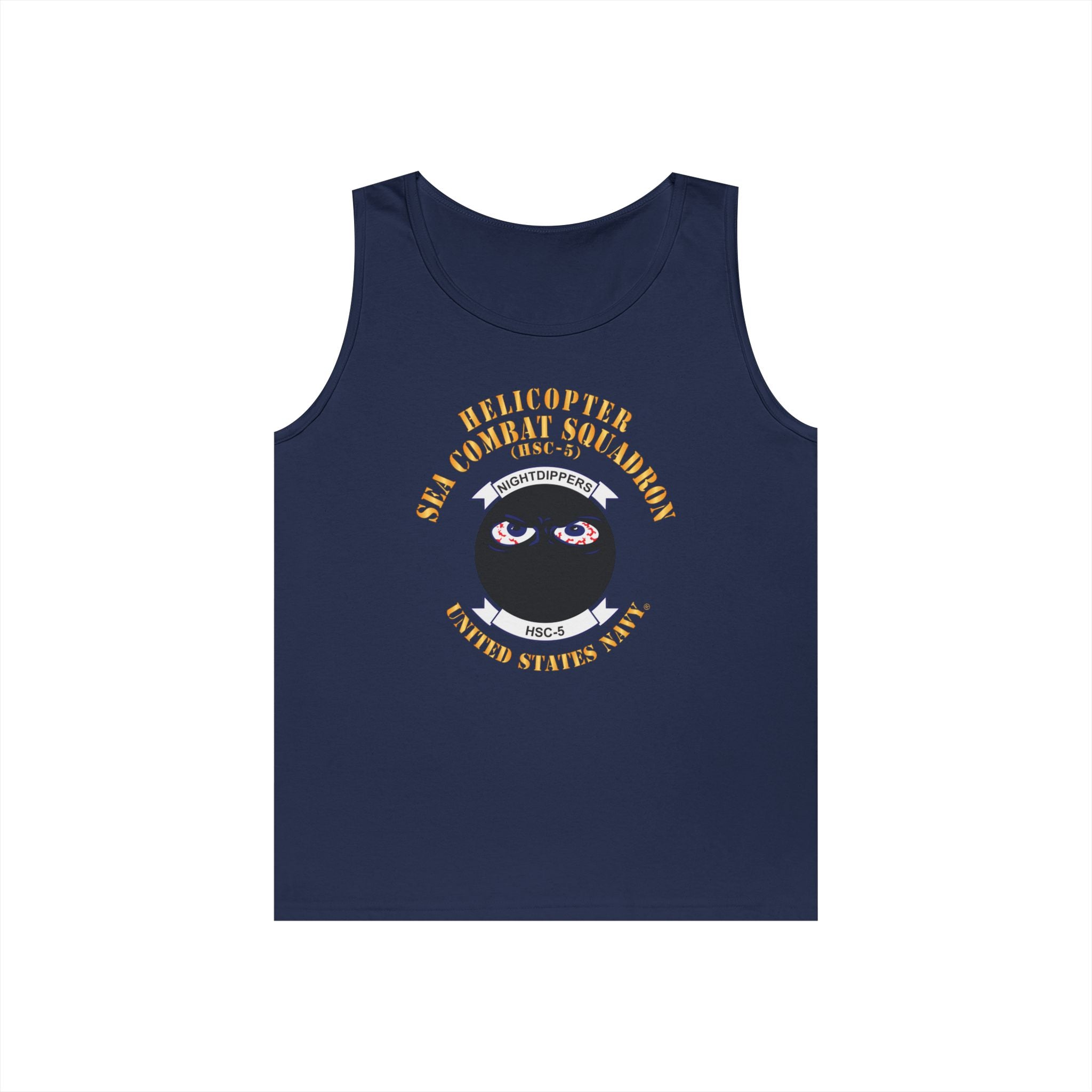 Unisex Heavy Cotton Tank Top - Navy - Helicopter Sea Combat Squadron 5 (HSC-5)
