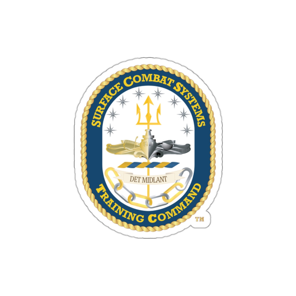 Die-Cut Vinyl Sticker - Navy - Surface Combat Systems Training Command - DET MIDLANT wo Txt X 300