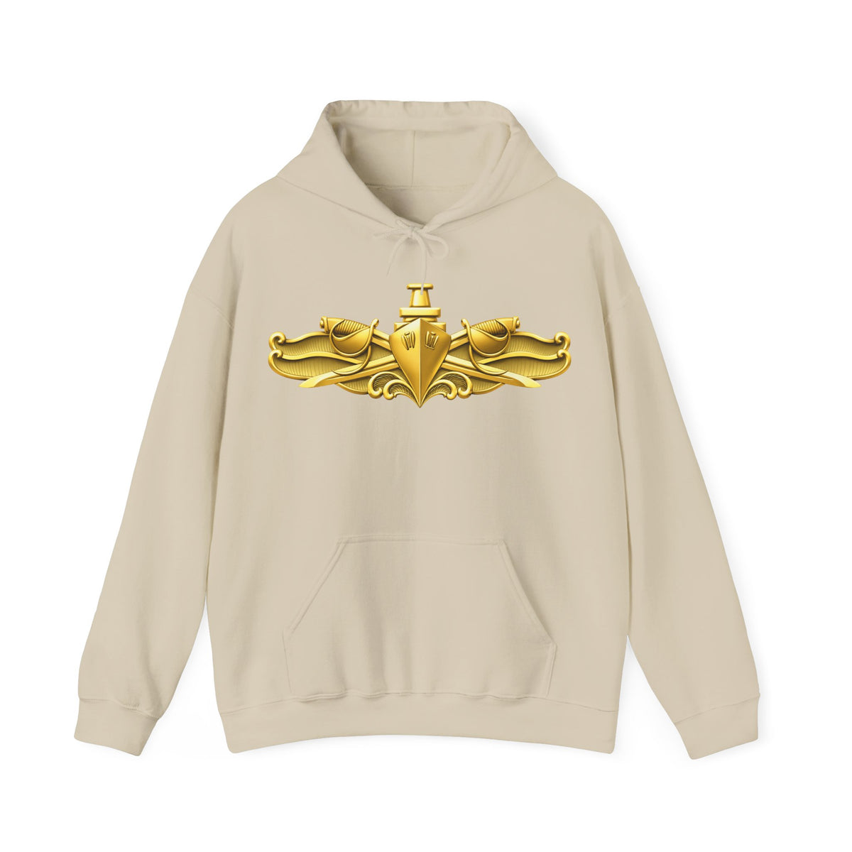 Unisex Heavy Blend™ Hoodies - Navy - Badge - Surface Warfare Officer (SWO) wo txt - 3D - Enhanced