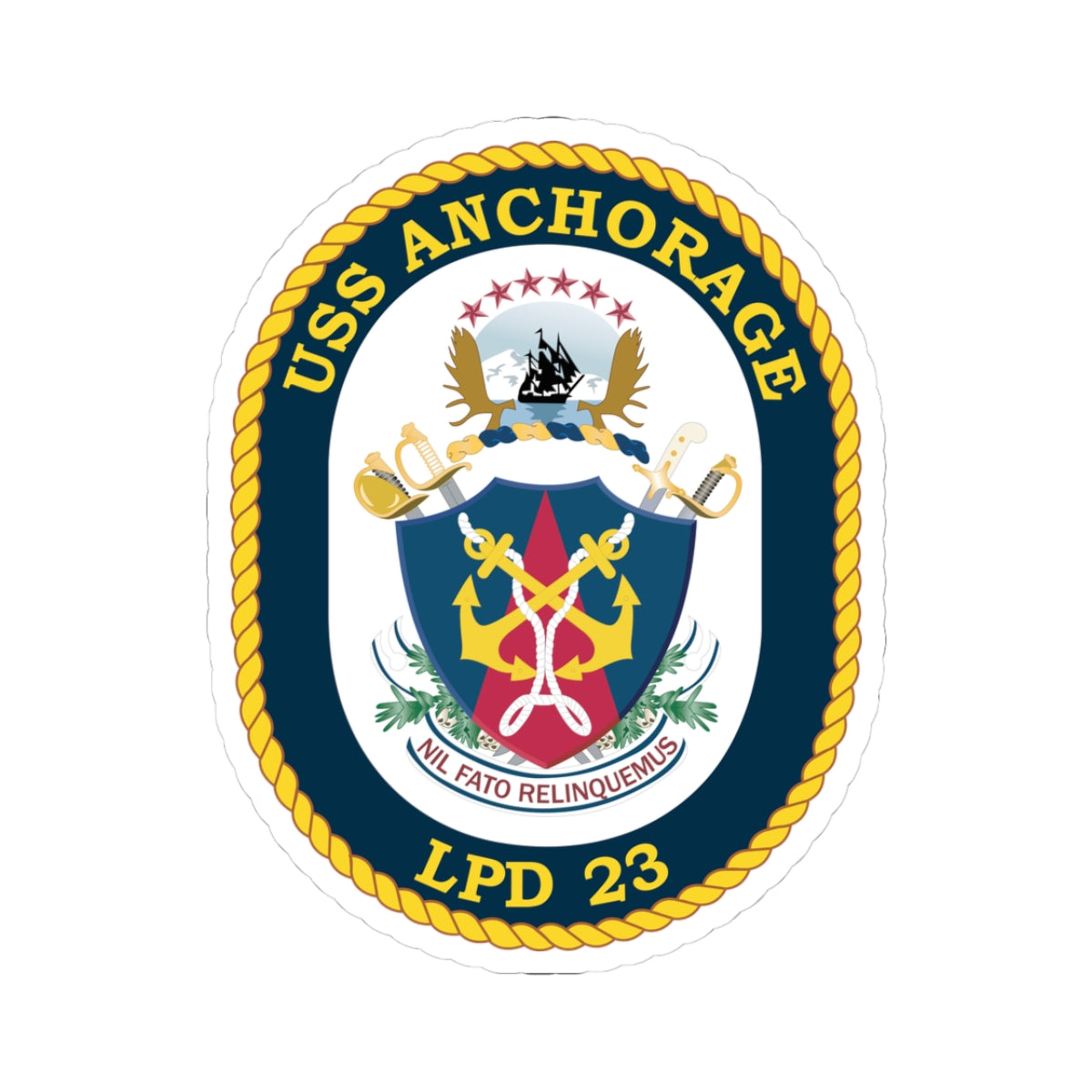 Kiss-Cut Stickers - Navy - USS Anchorage (LPD-23) wo txt