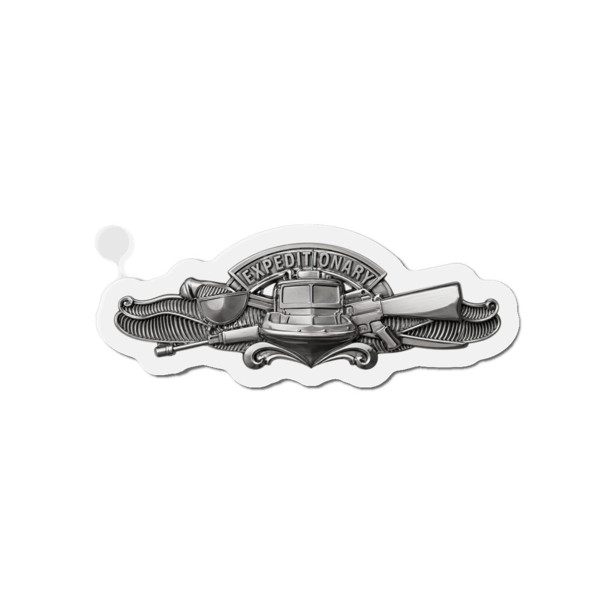 Die-Cut Magnet - Navy - Badge - Expeditionary Warfare (EXW) wo txt - Officer - 3D - Enhanced