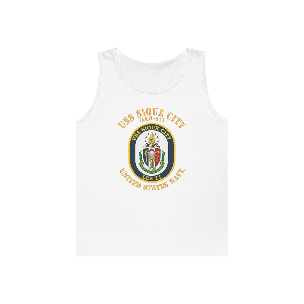 Unisex Heavy Cotton Tank Top - Navy - USS Sioux City (LCS-11)