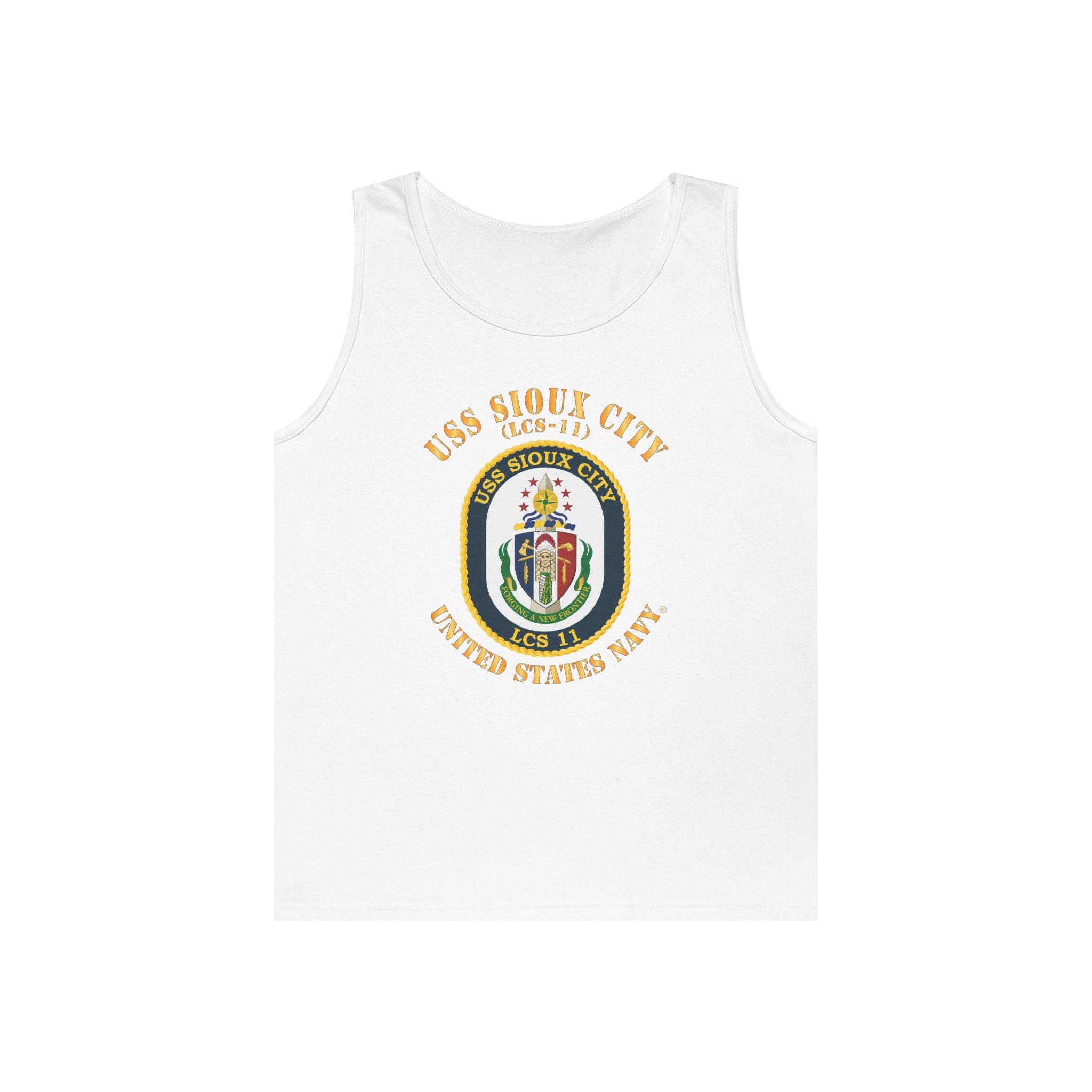 Unisex Heavy Cotton Tank Top - Navy - USS Sioux City (LCS-11)
